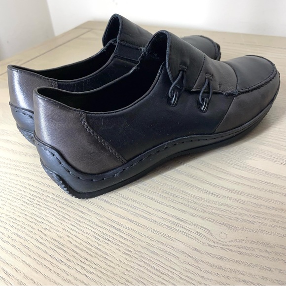 Reiker Antistress Leather Slip-On Loafers Two Tone Brown Black size 6 (37) - Picture 4 of 12